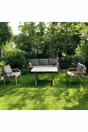 Hanah Home Nergiz Mermer 3+1+1 - Gris